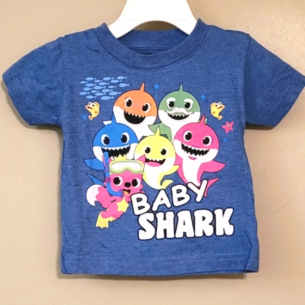Baby Shark colorful tee shirt